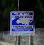 Tsunami Hazard Zone Sign