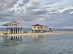 Structures during low tide